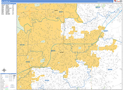 El Cajon Wall Map Basic Style 2026
